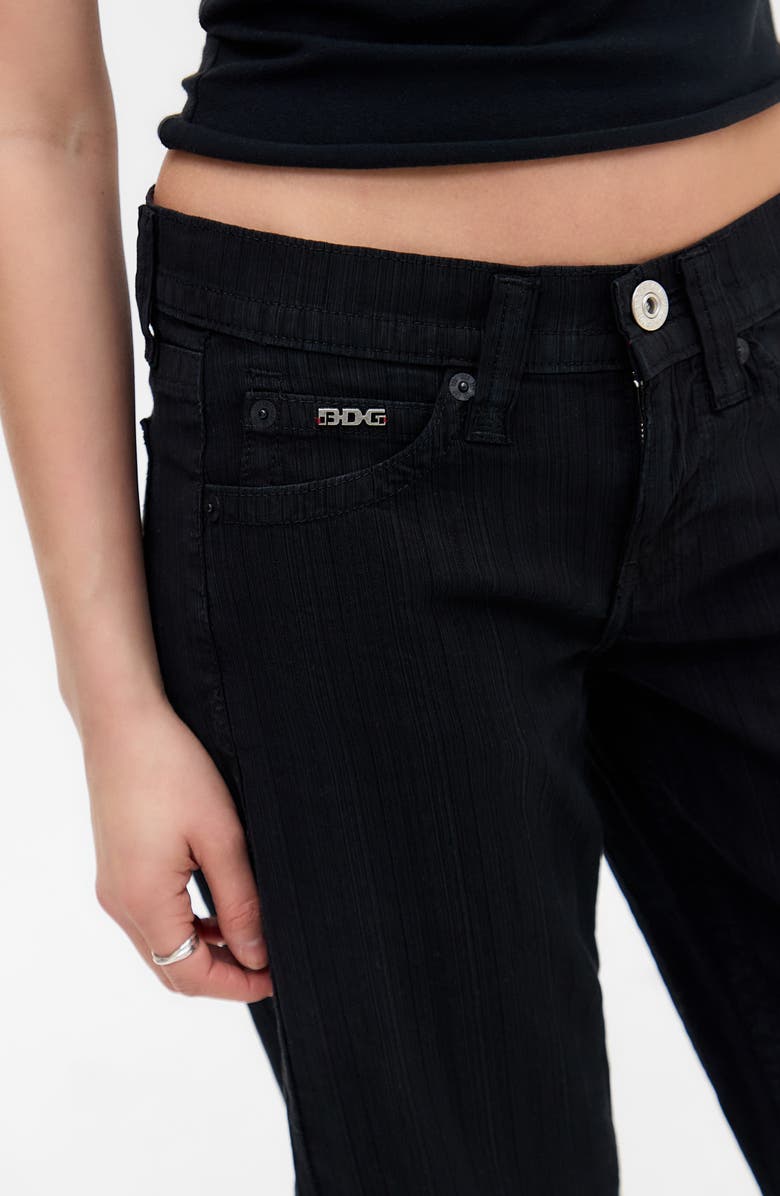 BDG Urban Outfitters Kayla Low Rider Textured Trouser Leg Jeans, Alternate, color, Black