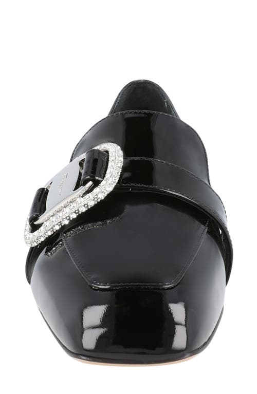 Ferragamo Wang 10 Patent Leather Loafers In Black