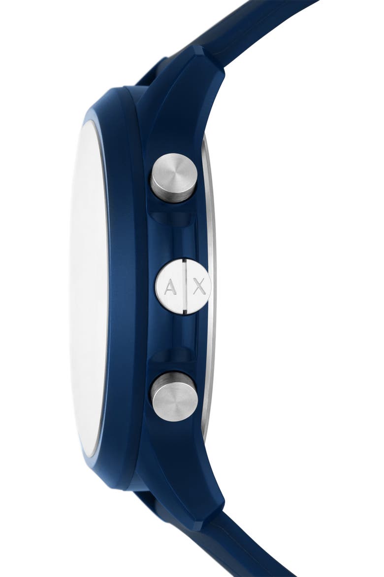 Hampton Chronograph Quartz Silicone Strap Watch, 46mm, Alternate, color, NO COLOR