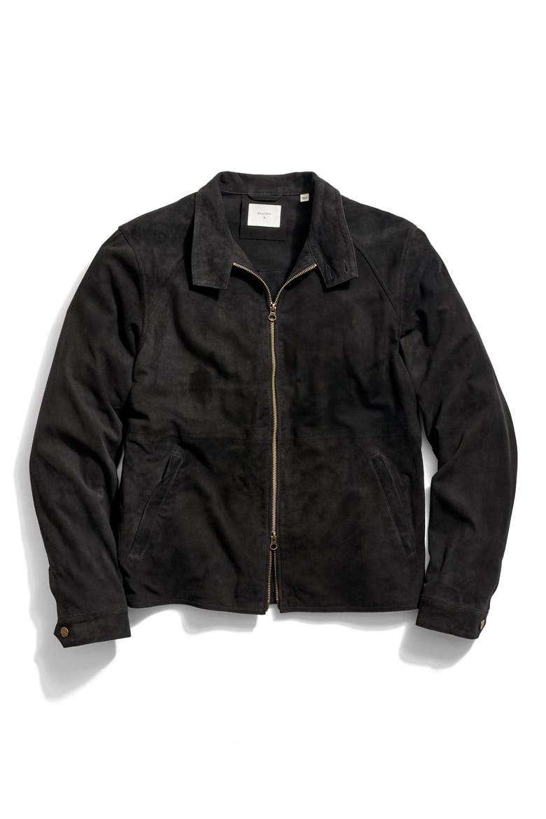 Barracuda Suede Jacket, Alternate, color, BLACK