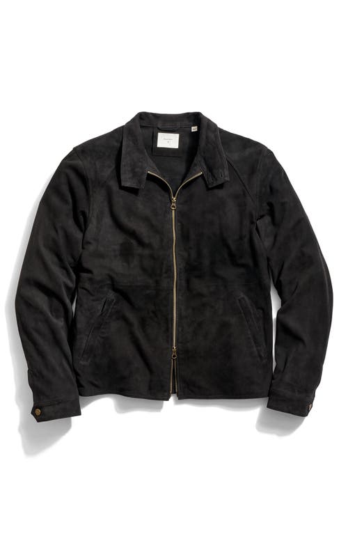 Billy Reid Barracuda Suede Jacket In Black