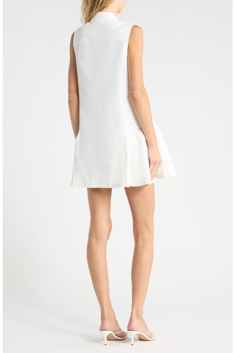 Maggy Pleated Sleeveless Minidress, Alternate, color, WHITE