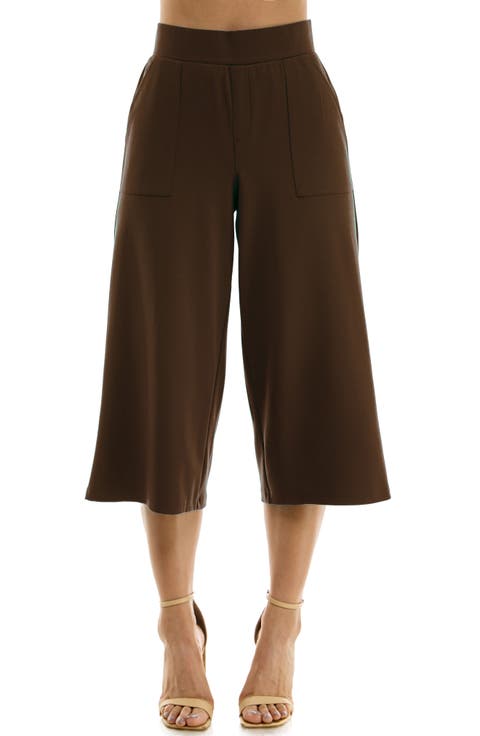 Elastic Waist Culotte Pants