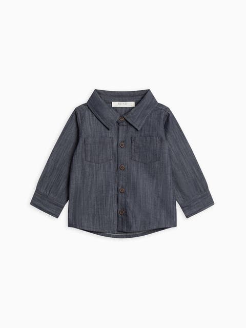 Hayes Chambray Long Sleeve Collared Shirt (Baby)