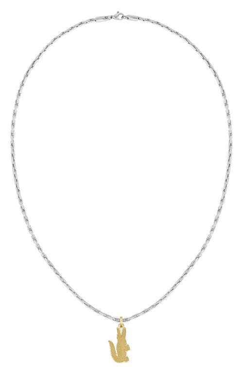 Lacoste Arthor Crocodile Pendant Necklace