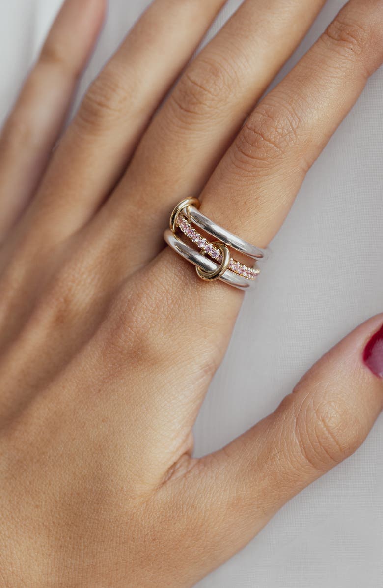 Spinelli Kilcollin Libra Pavé Diamond Linked Ring, Alternate, color, 