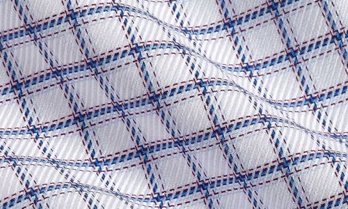 David Donahue Regular Fit Windowpane Check Cotton Dobby Dress Shirt In Blue