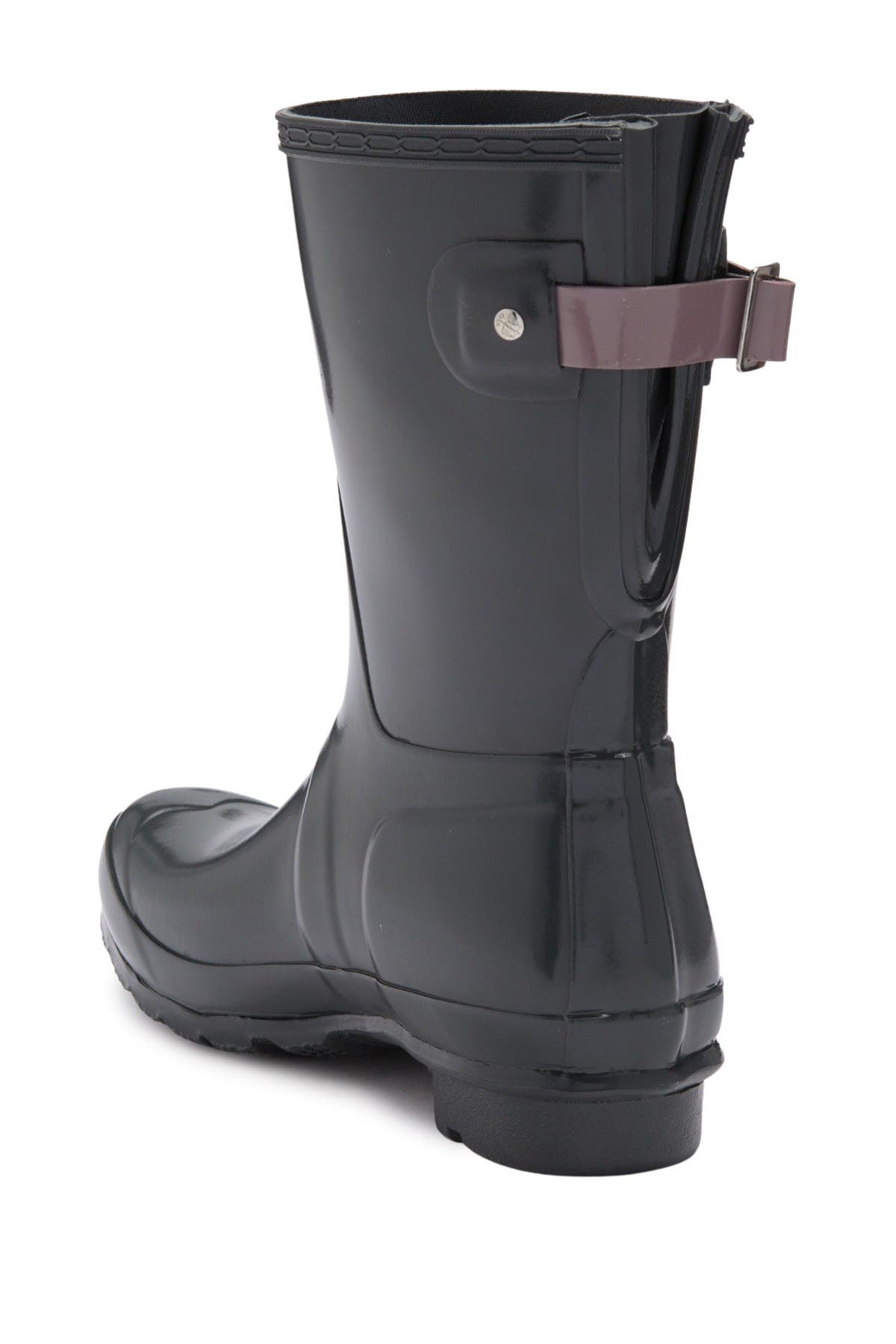 Hunter Original Short Adjustable Back Gloss Waterproof Rain Boot, Alternate, color, 