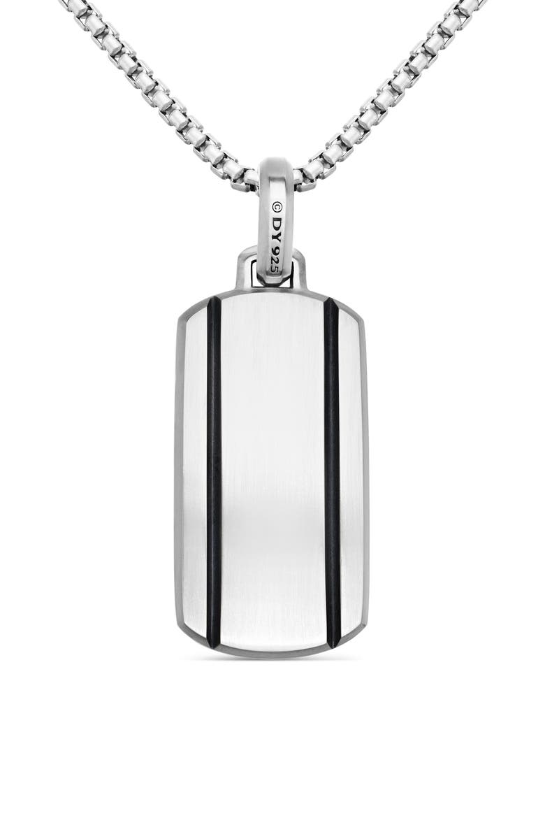Beveled Tag in Sterling Silver, 35mm, Alternate, color, SILVER