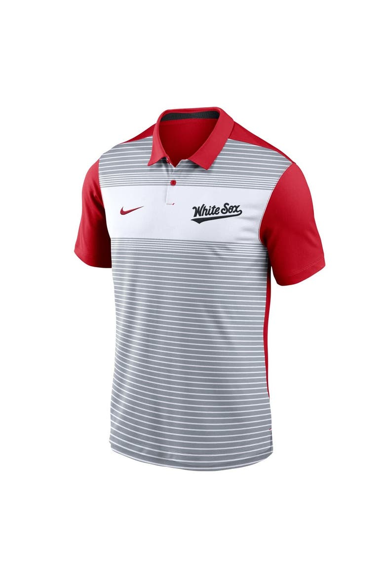 Men's Nike White/Red Chicago White Sox 2025 City Connect Fashion Legacy Icon Vapor Performance Polo, Alternate, color, White