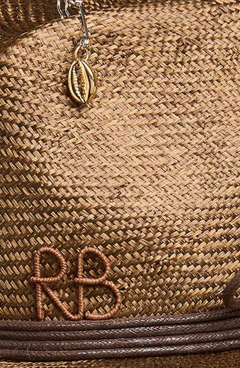 Ruslan Baginskiy Straw Fedora Hat, Alternate, color, Brown