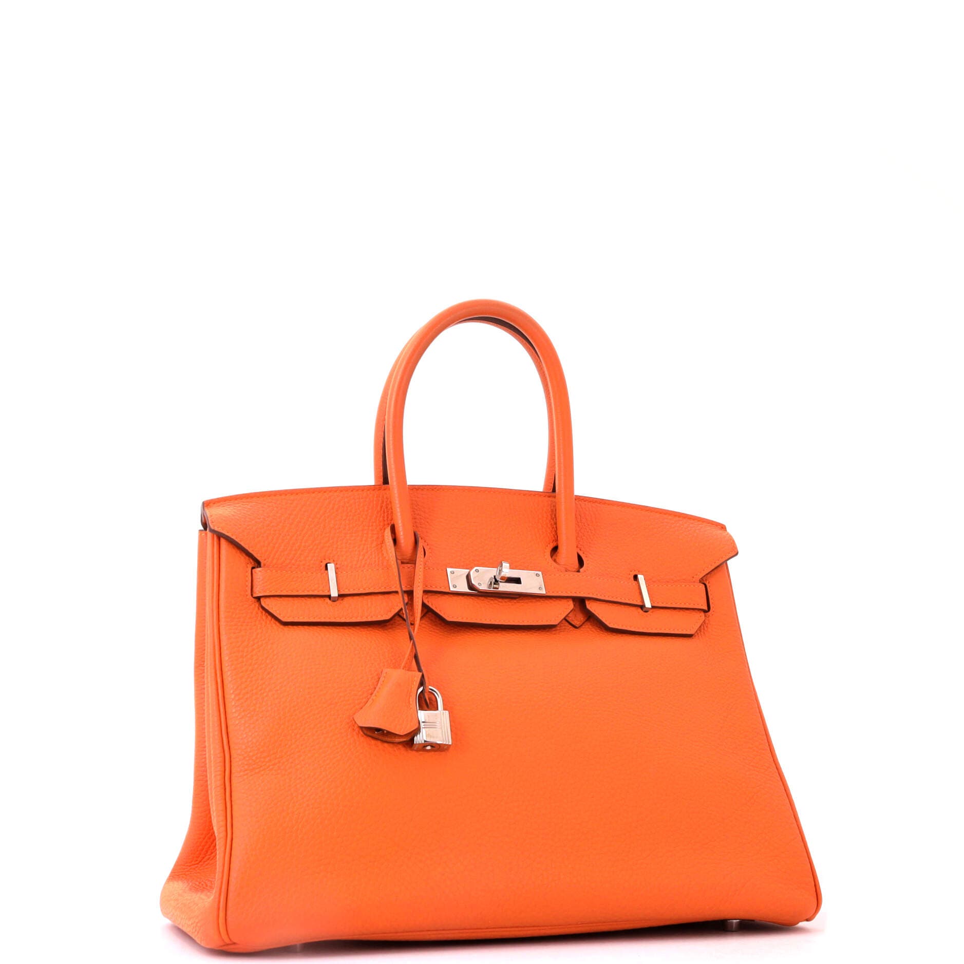 Birkin Handbag Orange Togo with Palladium Hardware 35, Alternate, color, Orange