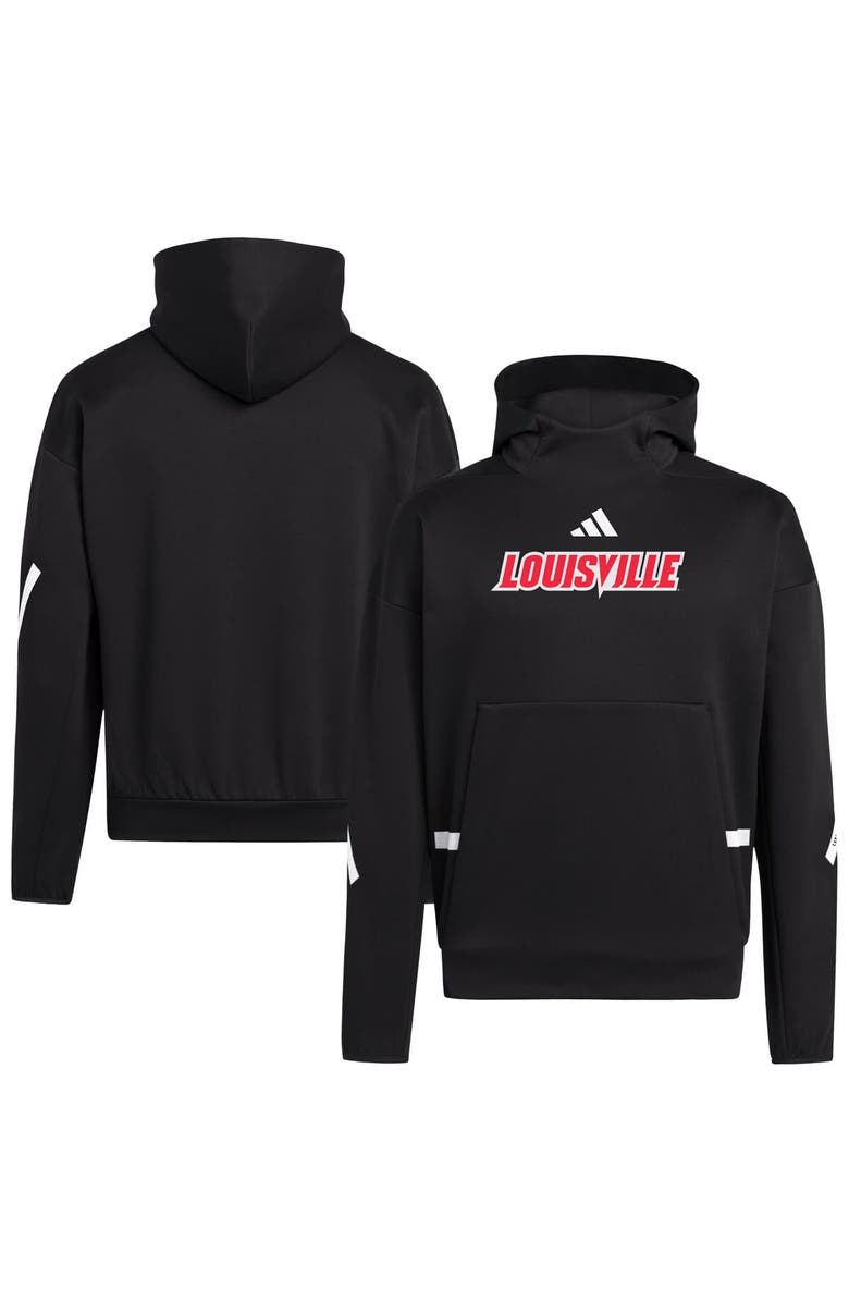 adidas Men's adidas Black Louisville Cardinals Z.N.E. Pullover Hoodie, Main, color, Black