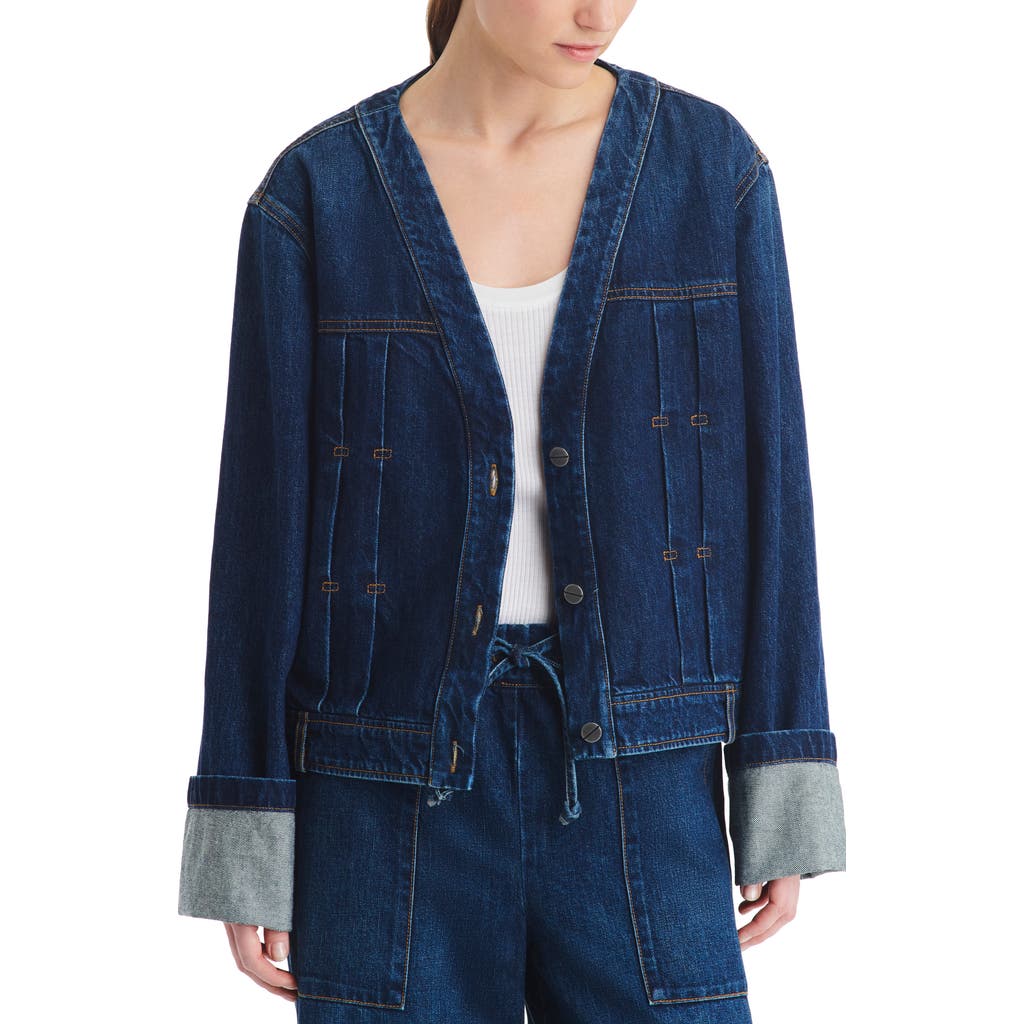 Twp Dusty Denim Jacket In Dark Wash