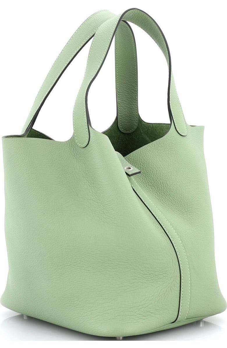 Pre-Owned Hermes Picotin Lock Bag Clemence MM, Alternate, color, Vert Criquet