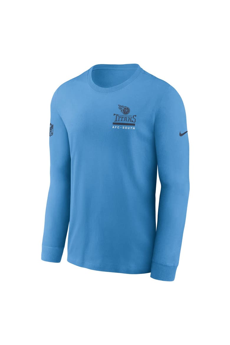Men's Nike Light Blue Tennessee Titans Sideline Performance Long Sleeve T-Shirt, Alternate, color, Light Blue