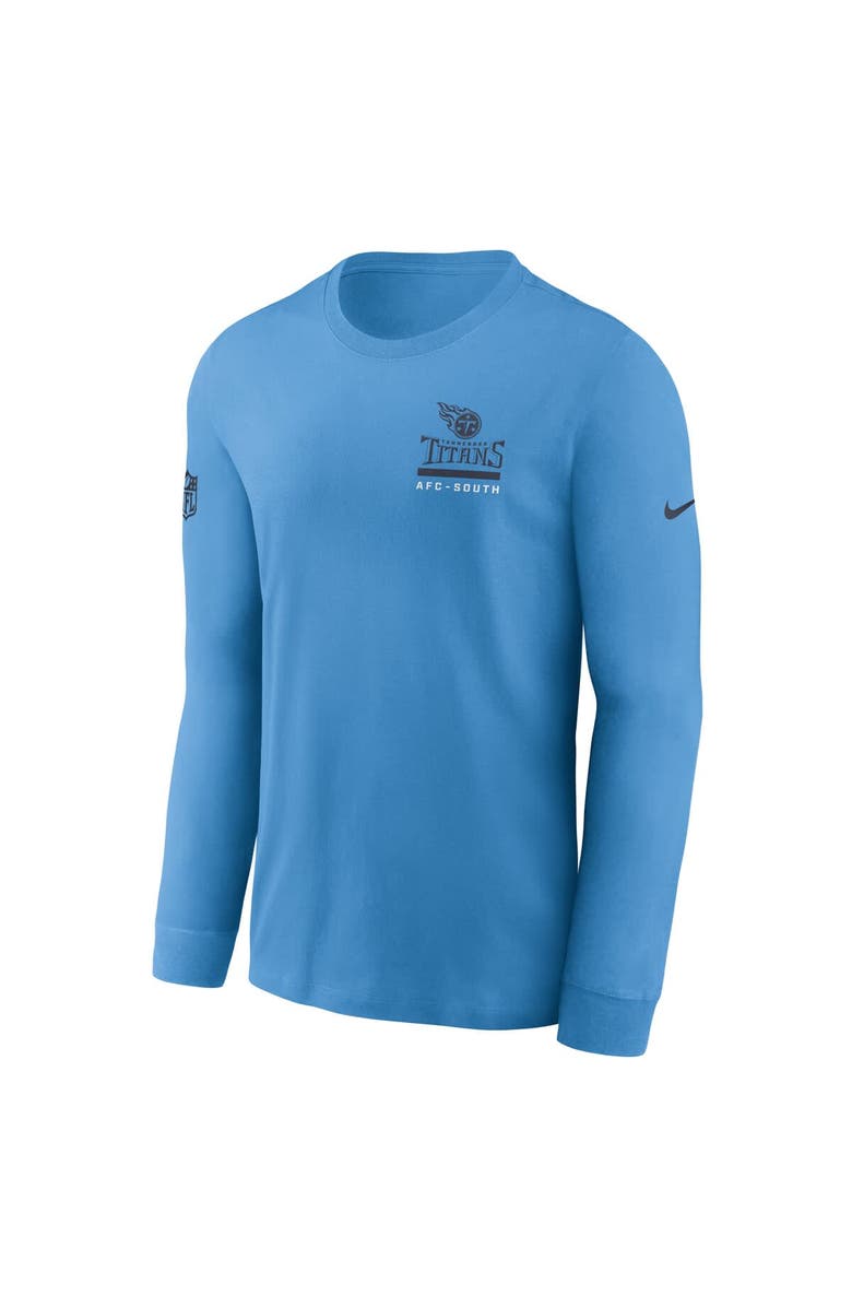 Nike Men's Nike Light Blue Tennessee Titans Sideline Performance Long Sleeve T-Shirt, Alternate, color, Light Blue