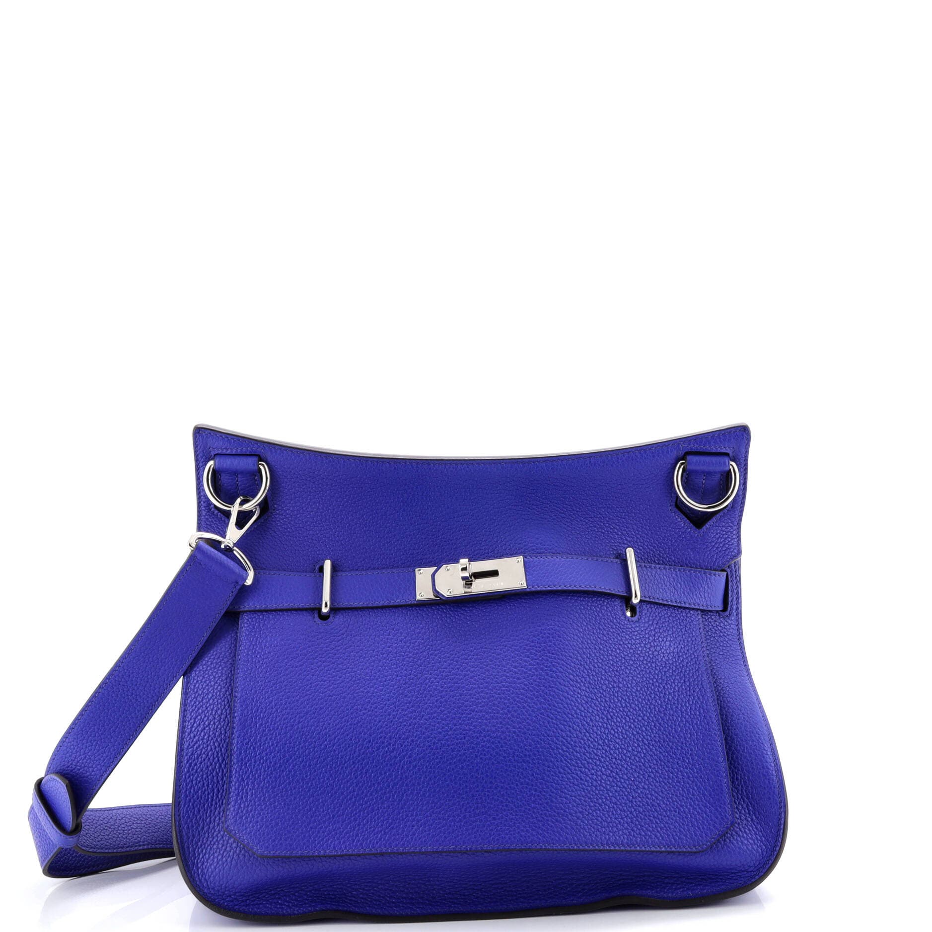 Pre-Owned Hermes Jypsiere Bag Clemence 34, Main, color, Bleu Electrique