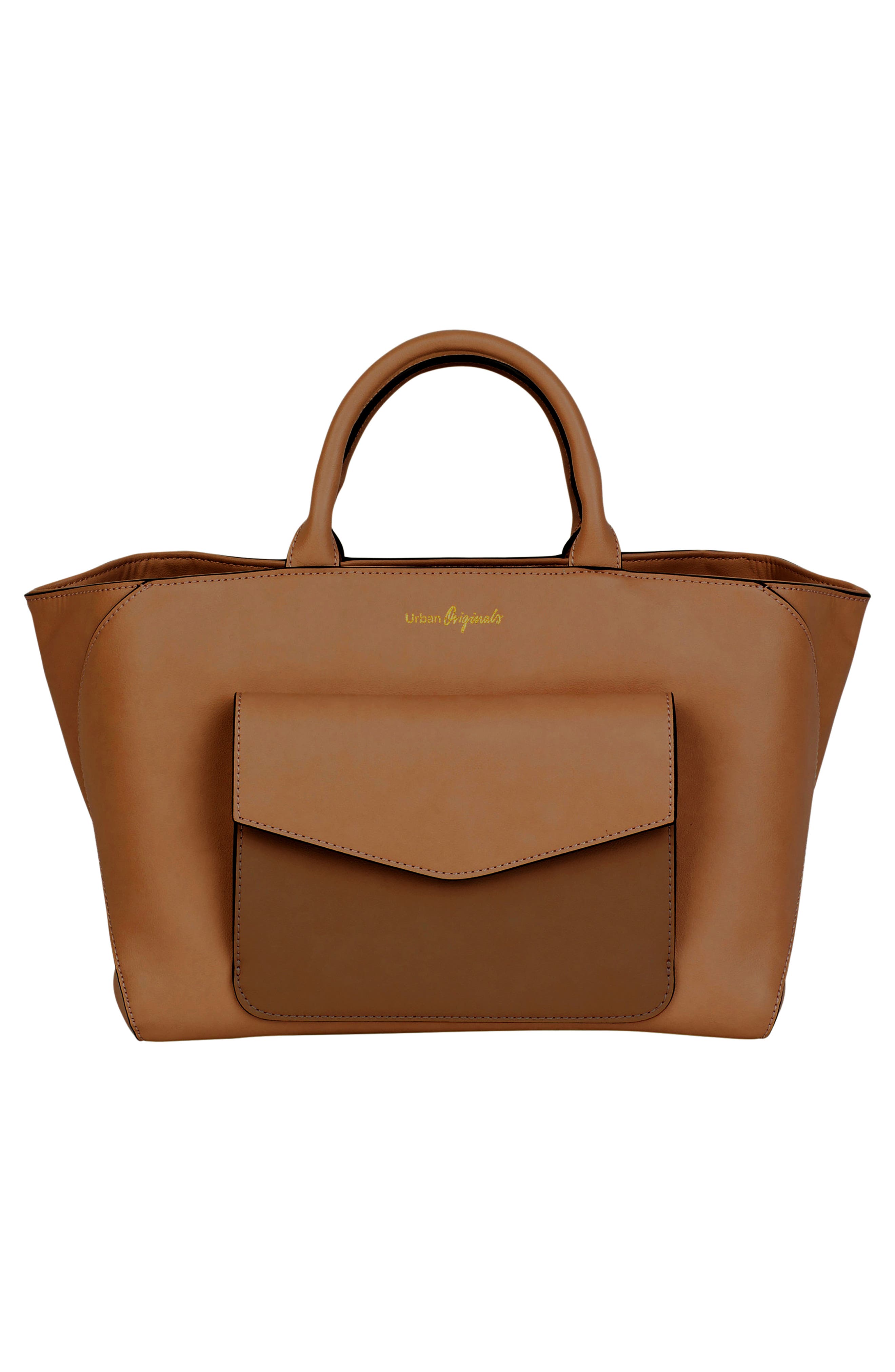Transform Vegan Leather Satchel, Alternate, color, CAMEL