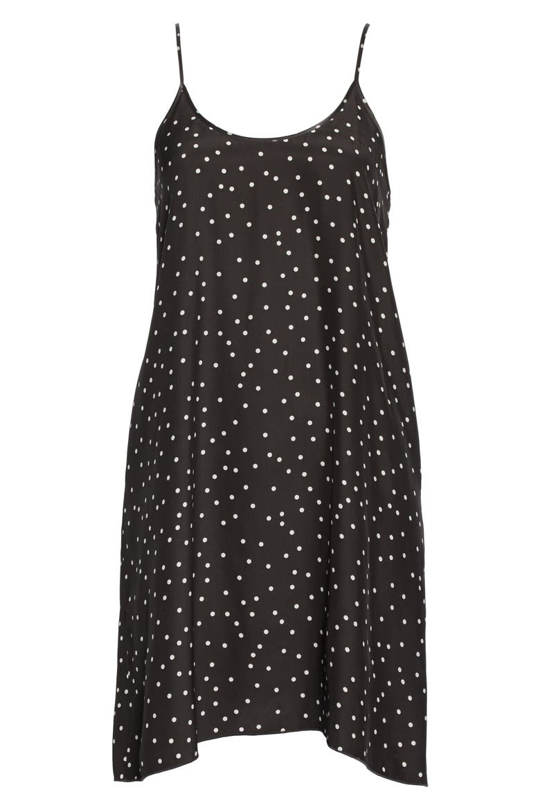 Polka Dot Silk Slipdress, Alternate, color, PAVEMENT COMBO