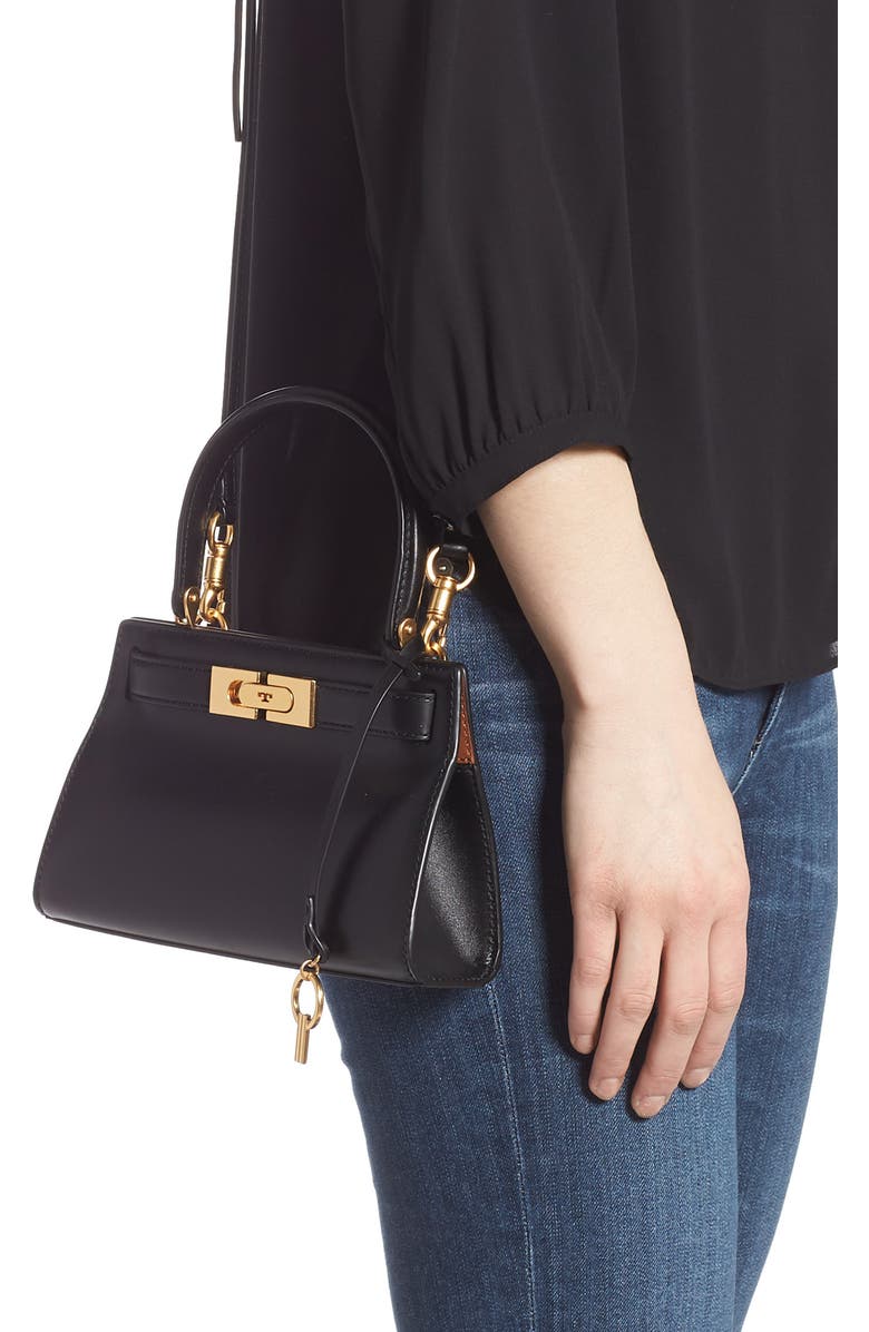 Tory Burch Mini Lee Radziwill Leather Bag, Alternate, color,