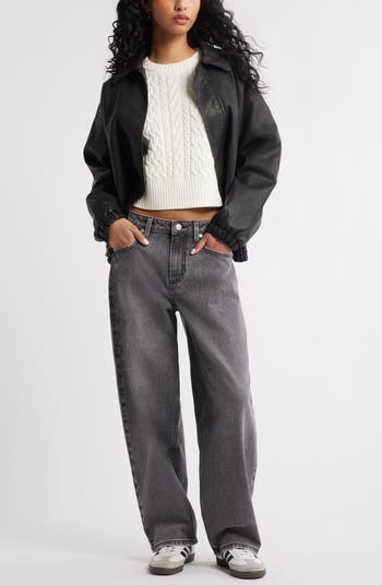 Mid Rise Barrel Jeans