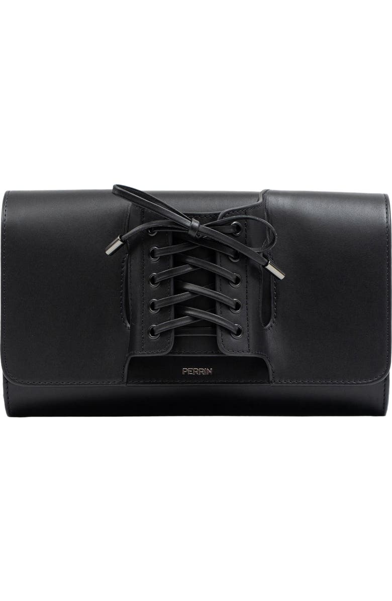 PERRIN PARIS Corsette Clutch, Main, color, Black