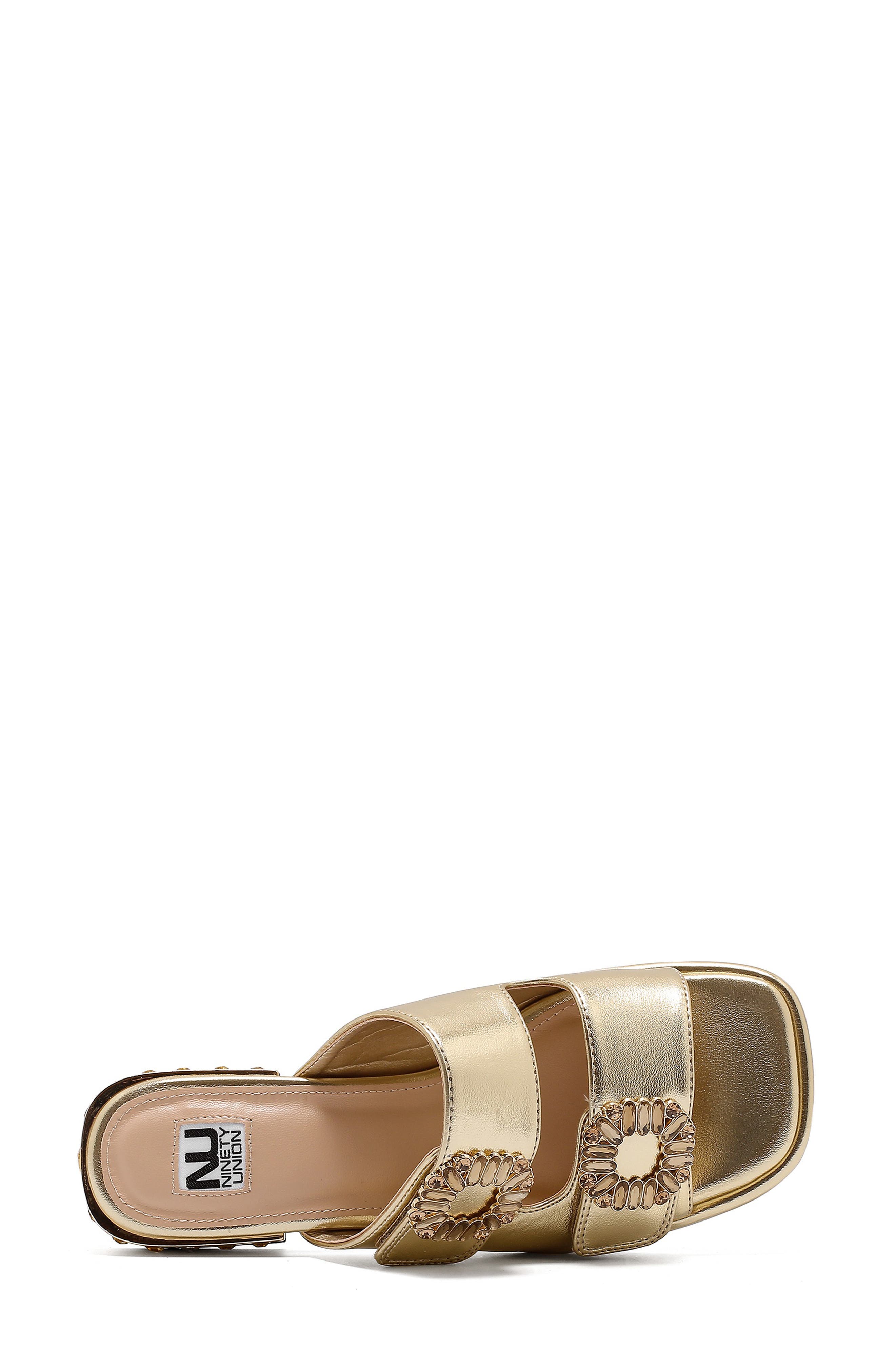 Resort Rhinestone Slide Sandal, Alternate, color, GOLD