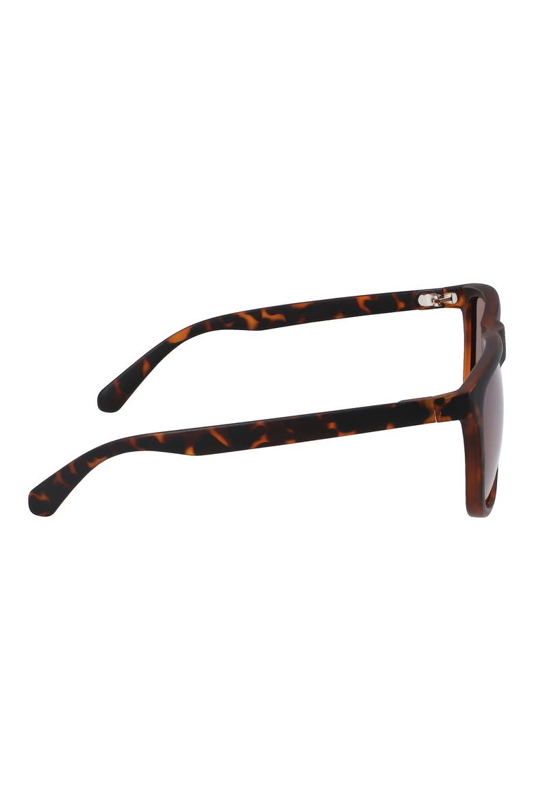 58mm Plastic Rounded Square Polarized Sunglasses, Alternate, color, TORTOISE