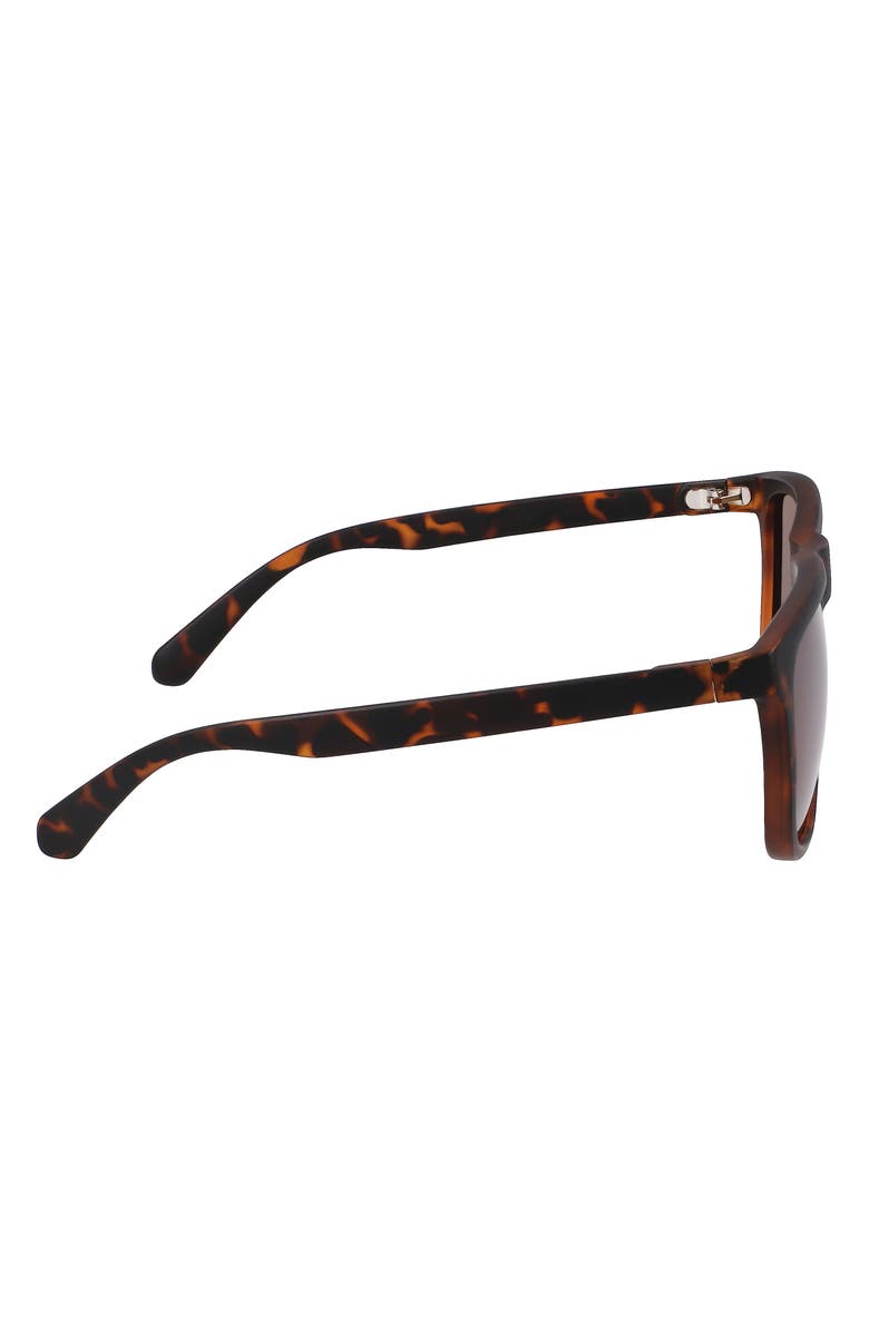 Cole Haan 58mm Plastic Rounded Square Polarized Sunglasses, Alternate, color, Tortoise