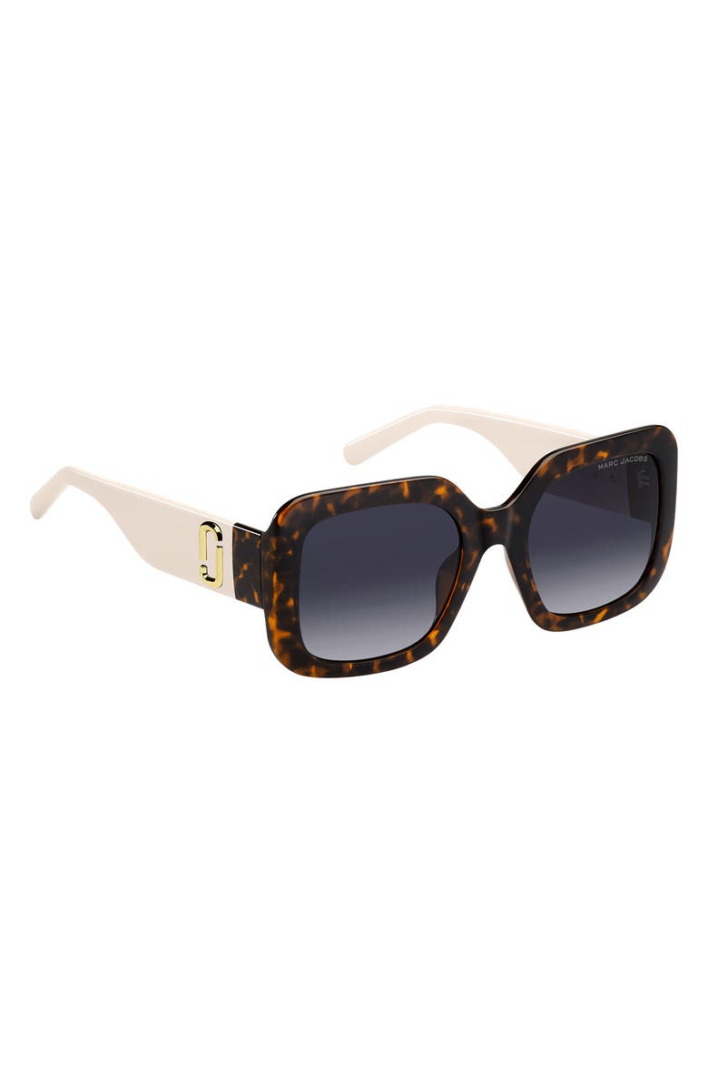 Marc Jacobs 53mm Square Sunglasses, Alternate, color, Havana Beige