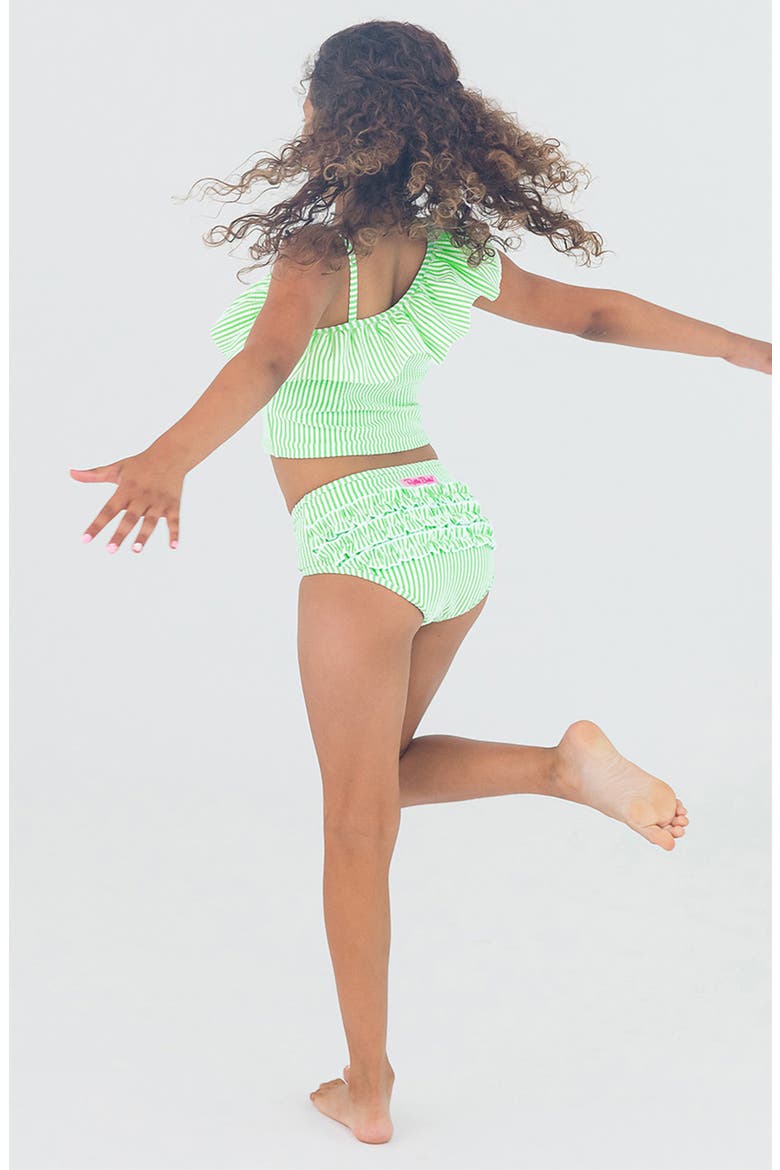 Spring Seersucker Two-Piece Swimsuit, Alternate, color, GREEN