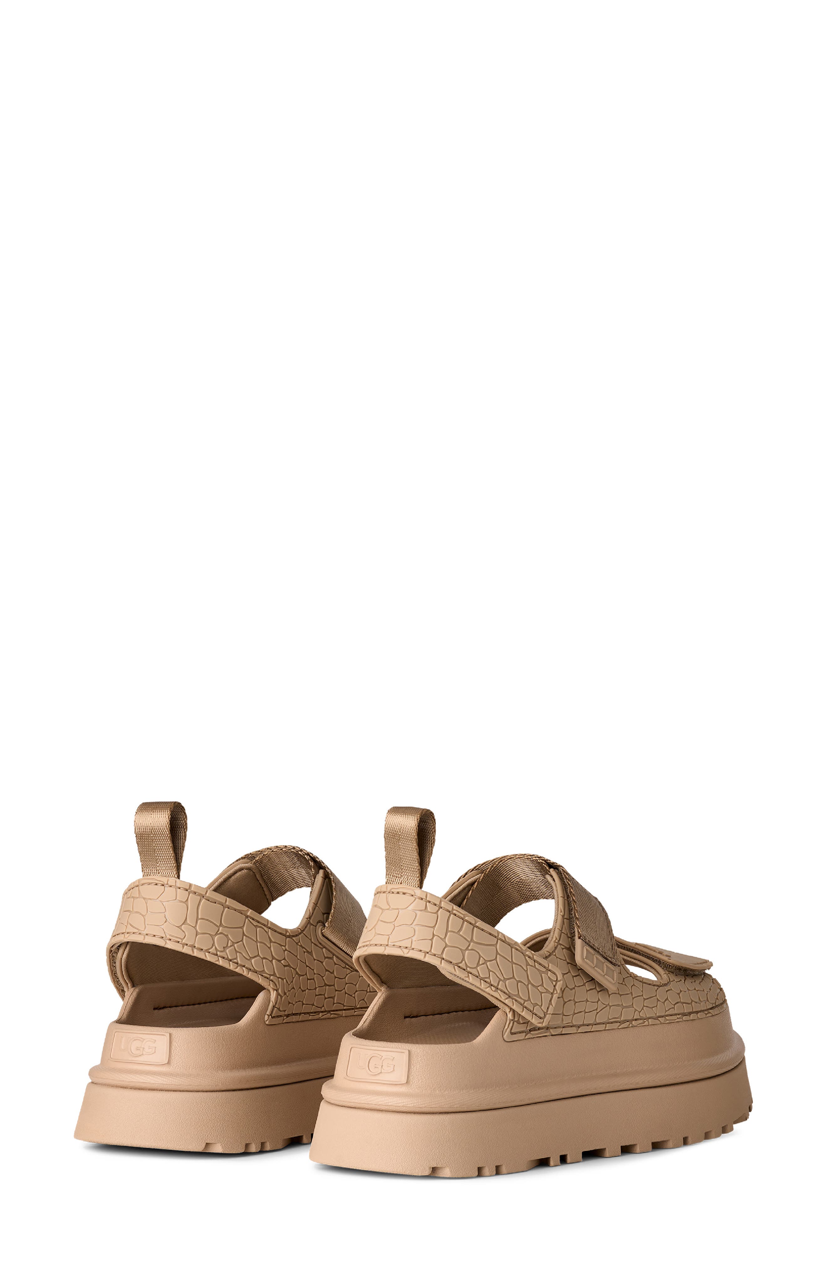 GoldenGlow Embossed Platform Sandal, Alternate, color, MUSTARD SEED