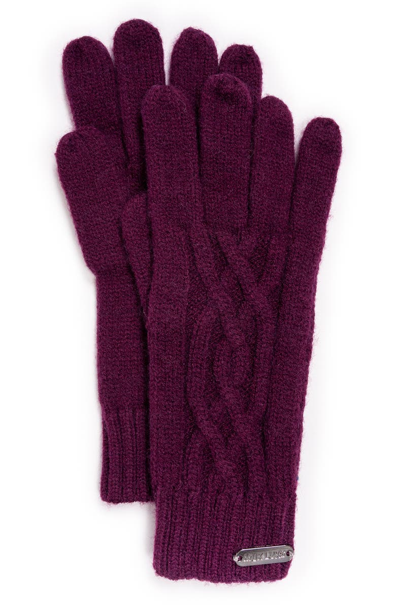 MUK LUKS Cozy Cable Knit Gloves, Main, color, 