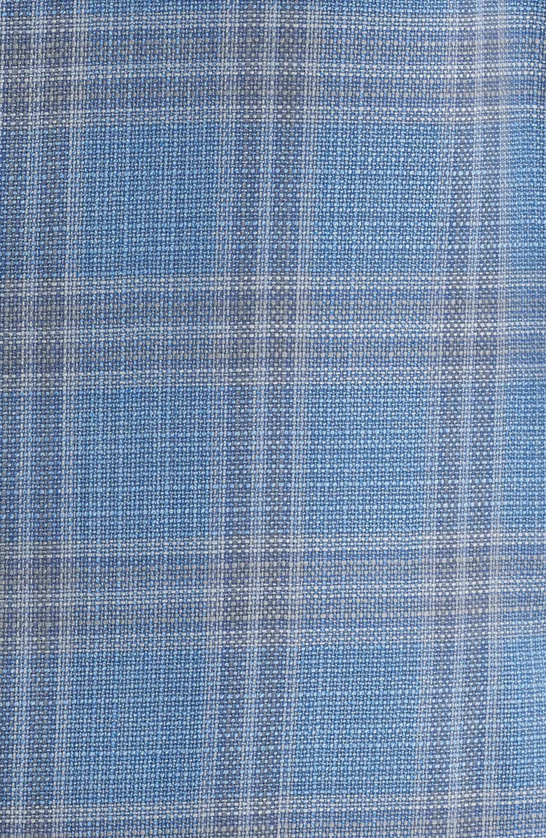 Peter Millar Hyperlight Soft Plaid Wool Sport Coat, Alternate, color, Light Blue
