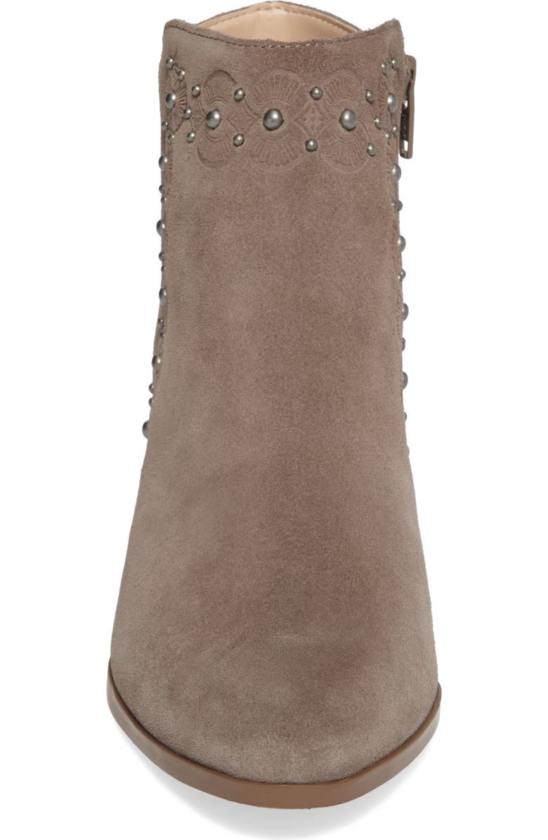 Sole Society Gala Studded Embossed Bootie, Alternate, color,