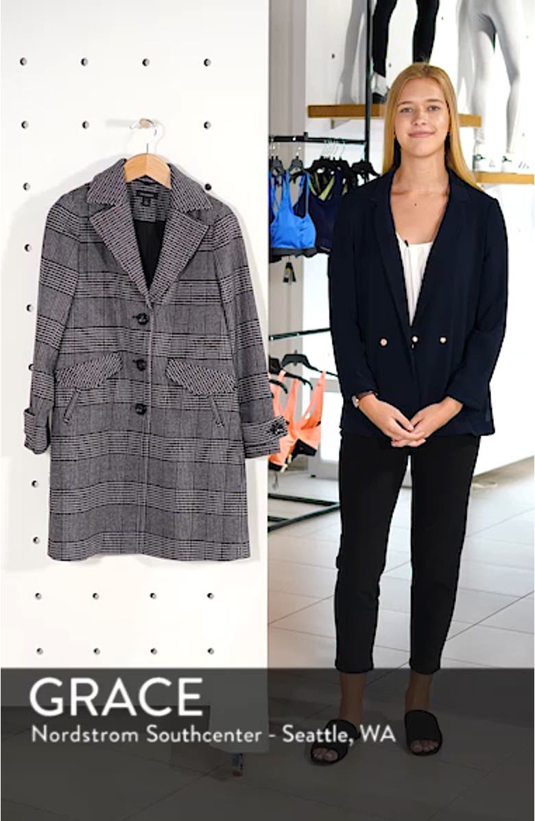 Plaid Mix Wool Coat, sales video thumbnail