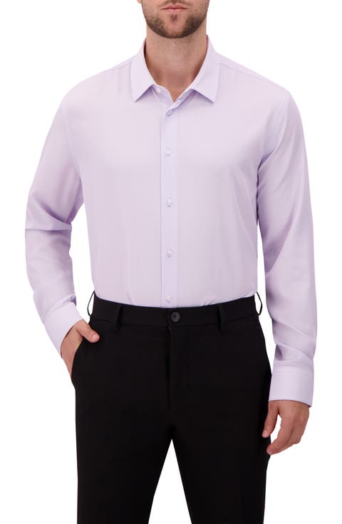 Modern Fit Geometric Print 4-Way Stretch Button-Up Shirt