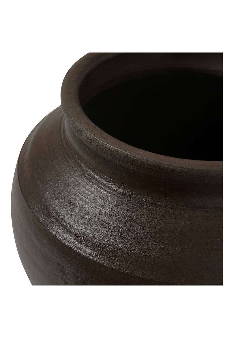 Decorative Clay Vase, Alternate, color, BROWN
