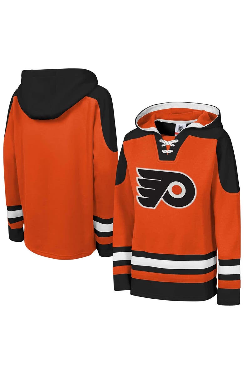 Outerstuff Youth Orange Philadelphia Flyers Ageless Must Have Home V-Neck Pullover Hoodie, Main, color, Orange