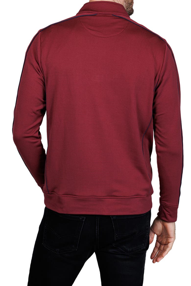 Textured Performance Quarter Zip Pullover, Alternate, color, BURGUNDY