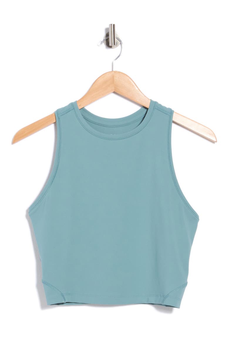 Kyra Nude Tech High Neck Tank, Main, color, SILVER FERN