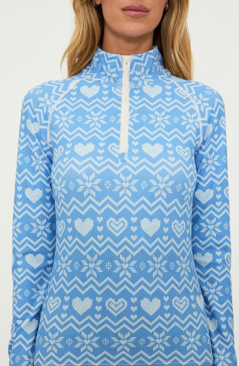 Beach Riot Kamara Fair Isle Half Zip Top, Alternate, color, 