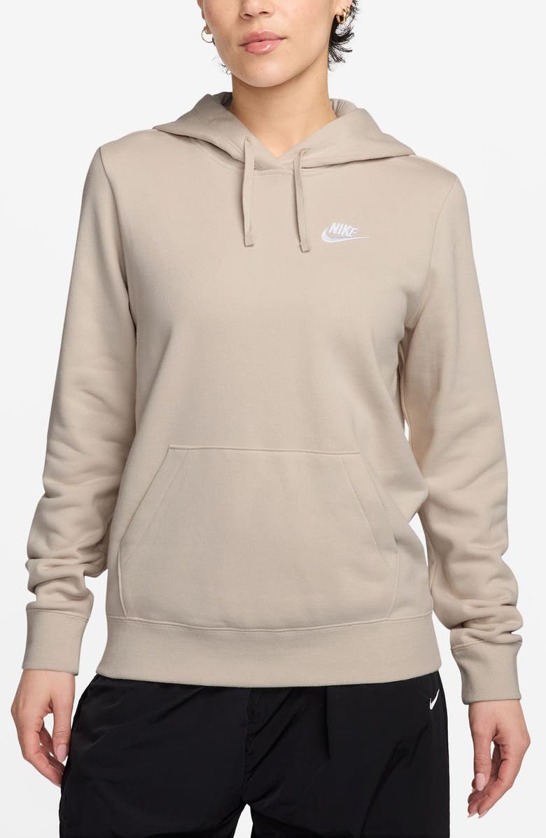 Nike Sportswear Club Fleece Hoodie, Main, color, Light Orewood Brown/ White