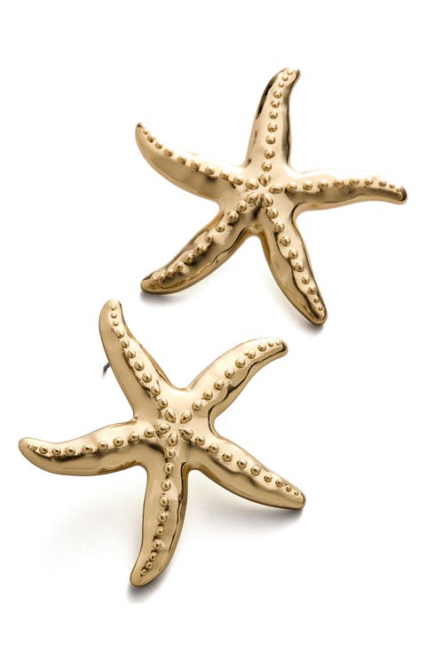 Swept Up Starfish Earrings