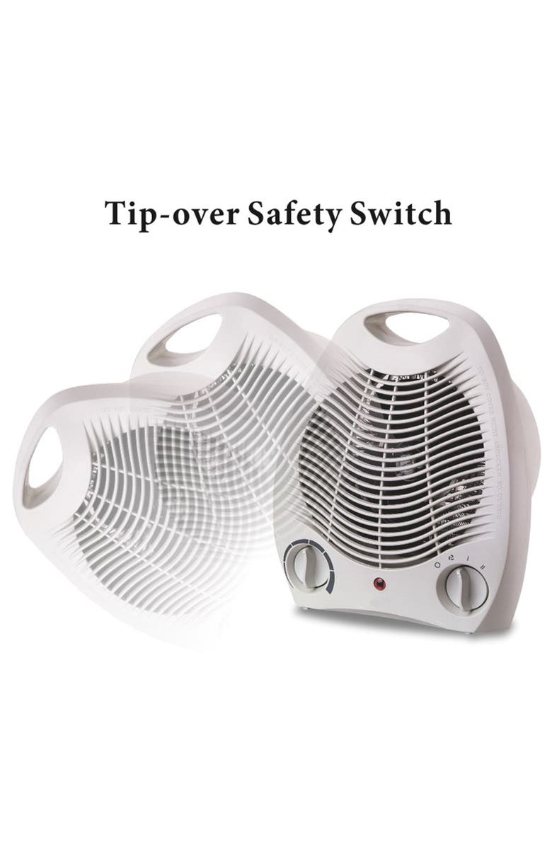 Optimus Portable Fan Heater with Thermostat in White, Alternate, color, White