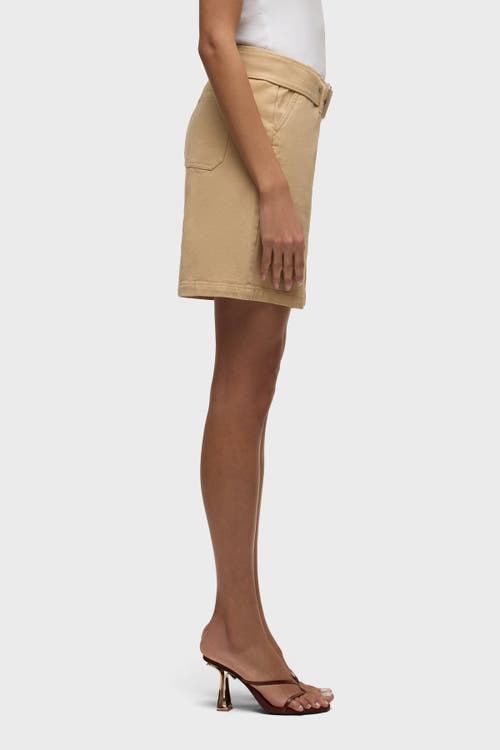 Hudson Belted Twill Long Shorts In Brown