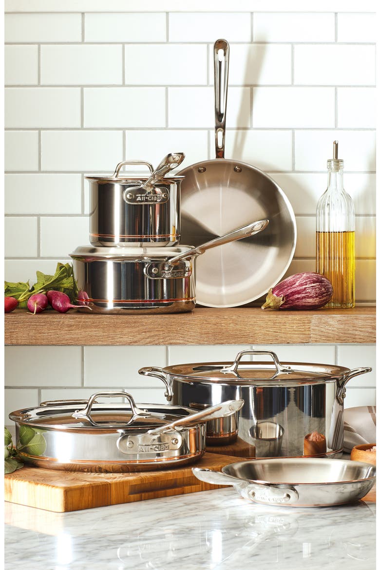 Copper Core 10-Piece Cookware Set, Alternate, color, STAINLESS STEEL