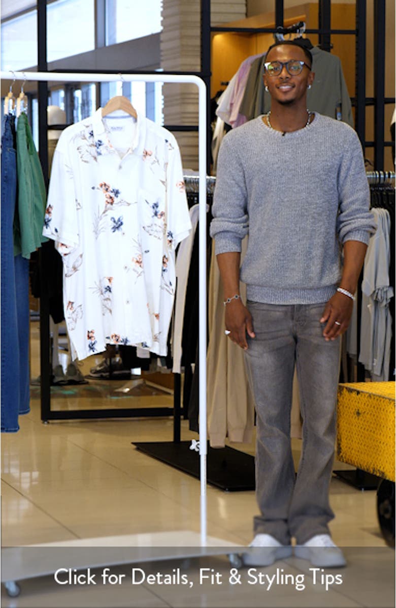 Veracruz Cay Vintage Floral Short Sleeve Button-Up Shirt, sales video thumbnail