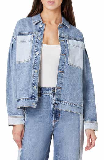 Habitual Colorblock Oversize Denim Trucker Jacket